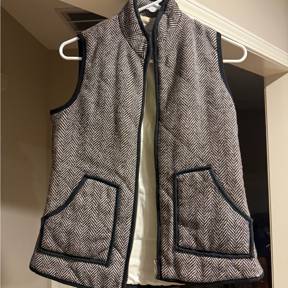 Source Unknown Black And White Patterned Vest - image 1